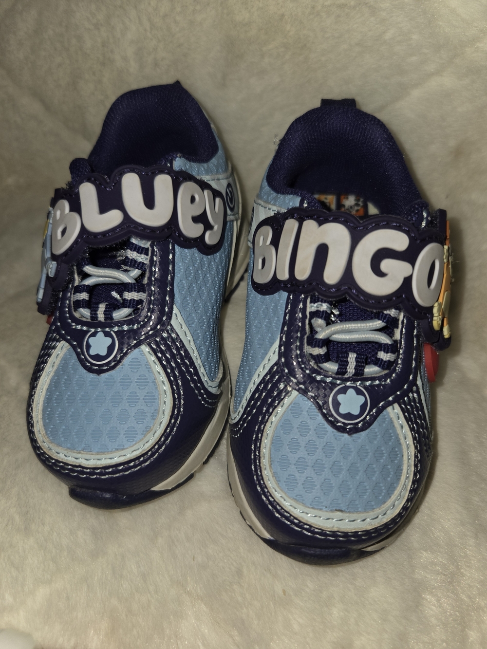 Bingo Light-Up Kids Sneakers - Light Blue & Navy